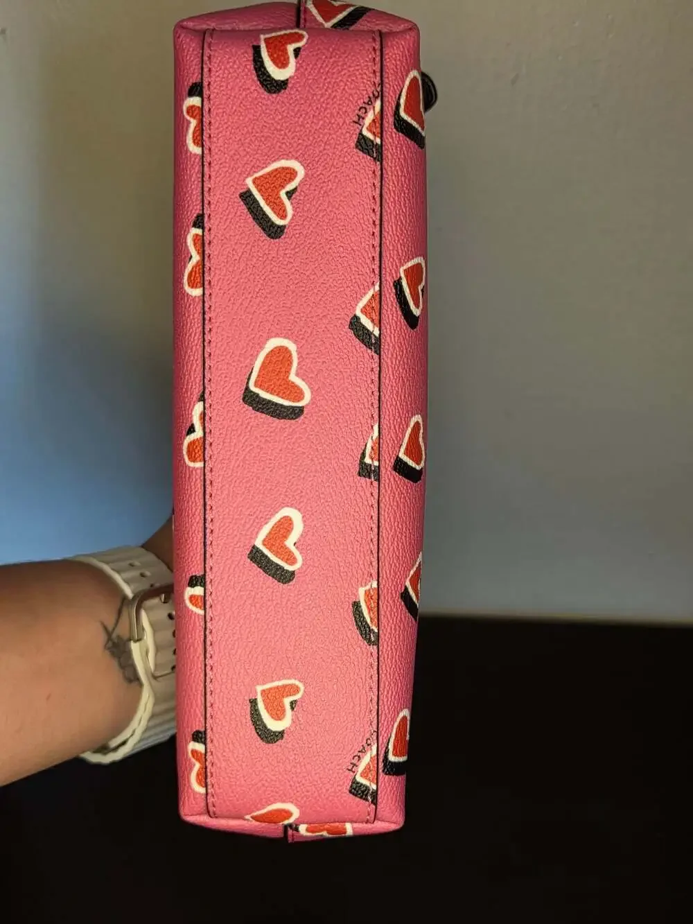 Coach Harley Cosmetic Case in Heart Print F52685